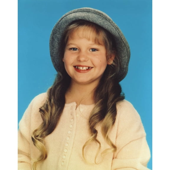 Full House smiling in Blue Background Portrait Photo Print (24 x 30)