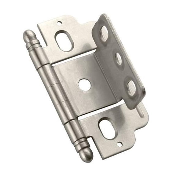 Full Inset Hinge Partial Wrap .75 in. Door Thickness Ball Tip - Satin Nickel