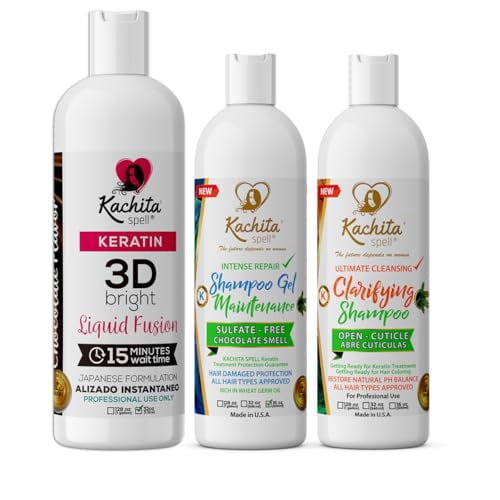 Full KIT Kachita Spell Brazilian Keratin 3D Hight Bright IMPROVED FORMULA Treatment Hair Straighteners and Repairs