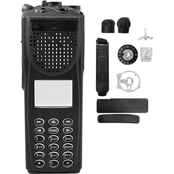 Full Keypad Housing Case Front Cover for Two Way Radio XTS3000 Model3 M3 Radio(Black)