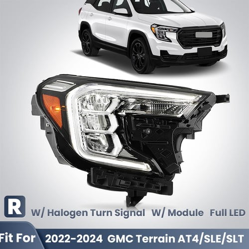 Full LED Headlight For 2022 2023 2024 GMC Terrain AT4/SLE/SLT Reflector Right