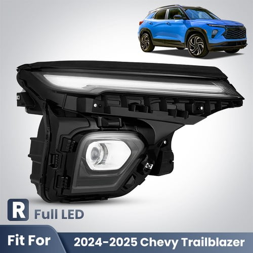Full LED Headlight For 2024-2025 Chevy Trailblazer Black Projector Right Side