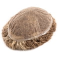 thumbnail image 1 of Full Lace Men's Toupee 15mm Curly Breathable Male Hair Prosthesis Natural Human Hair System Unit, 1 of 6