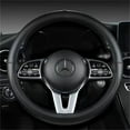 thumbnail image 1 of Full Leather Universal Car Steering Wheel Cover Breathable Anti Slip Car Decoration 37-38cm Steering Wheel Cover Accessories, 1 of 9