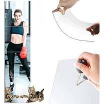 Full Length Door Mirror Tiles,12"x 12" x 4 Pcs Acrylic Wall-Mounted, Non Glass Safety Mirror Great for Baby Kids Playroom,Gym, Used as Dorm Mirror