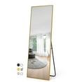 thumbnail image 1 of Full Length Floor Mirror Standing Rectangle Gold 65"x22", 1 of 9