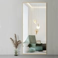 thumbnail image 1 of Full Length Floor Mirror Wall Mounted Rectangle Gold 71"x34", 1 of 8