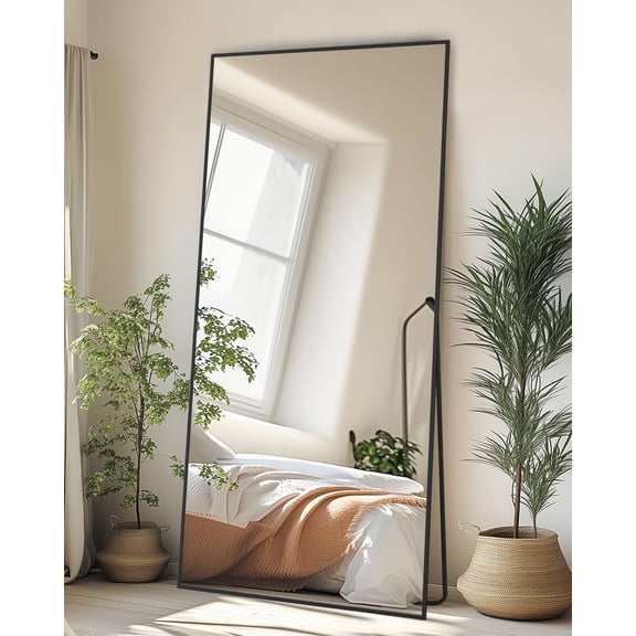 Full-Length Floor Mirror with Stand, 71"X28" Rectangle Style Full Body Standing