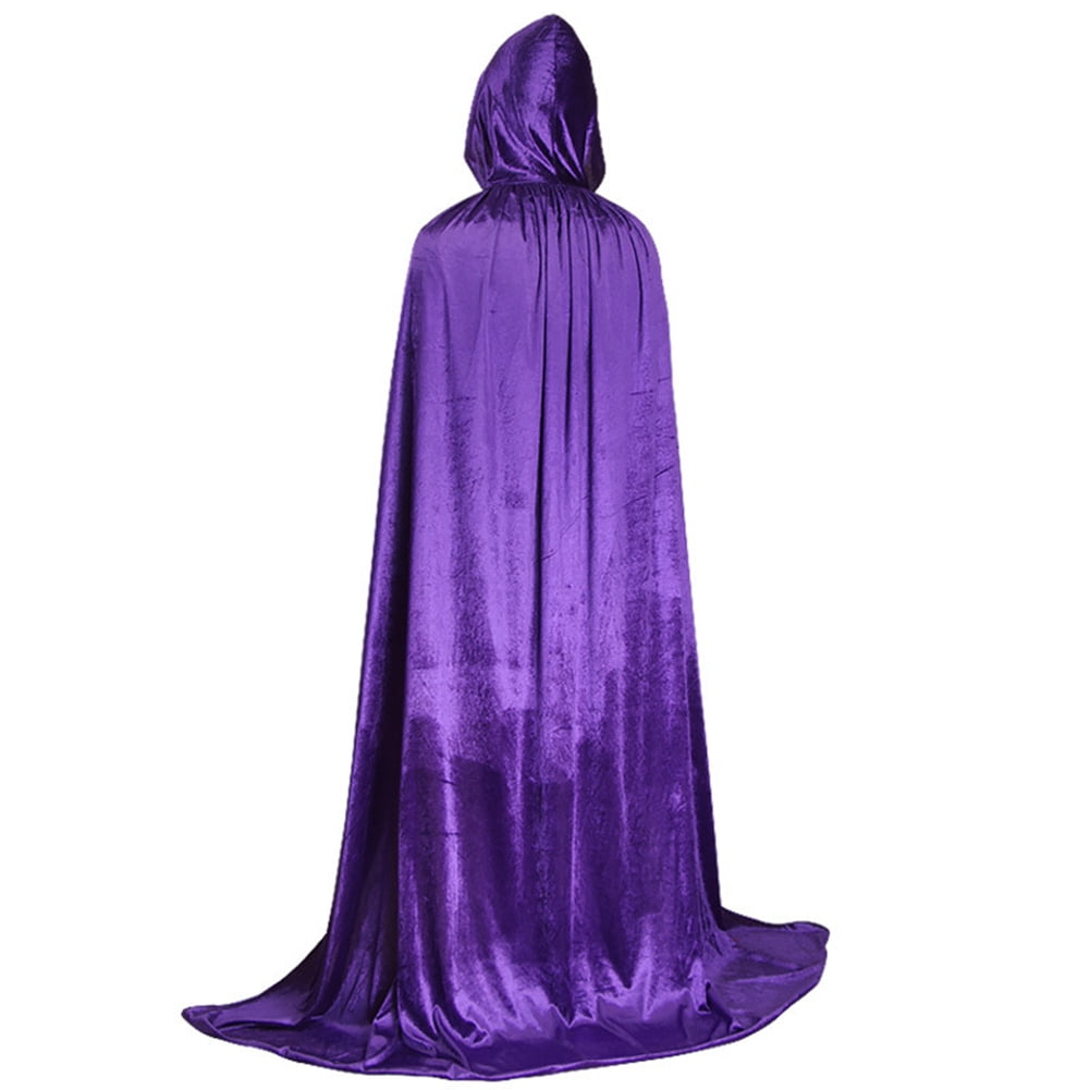 Full Length Hooded Cloak Halloween Costume Cape Cosplay Party Unisex