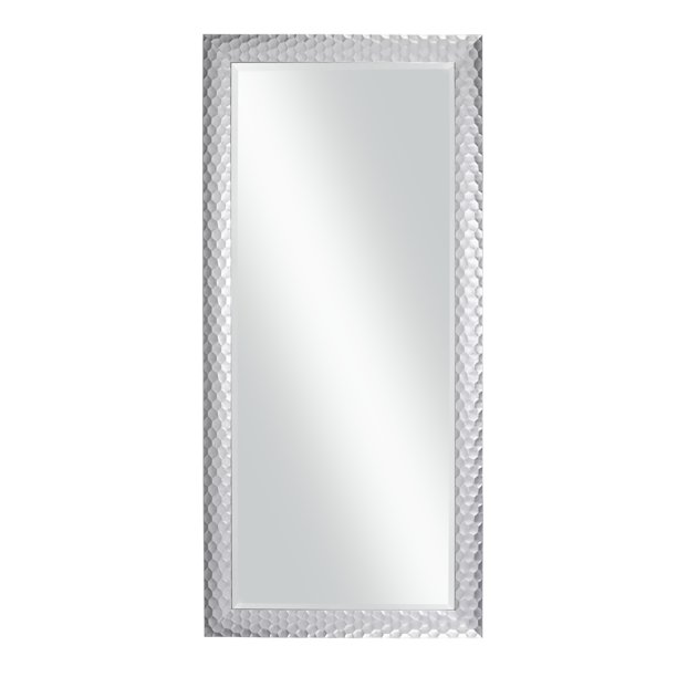 Full Length Leaner Mirror Glam Metallic Silver 64" x 30" by Martin