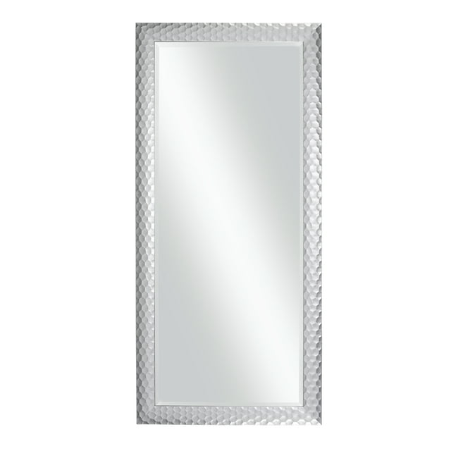 Full Length Leaner Mirror Glam Metallic Silver 64" x 30" by Martin Svensson Home