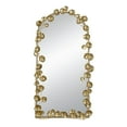 thumbnail image 1 of Full Length Mirror 51.5" x 29" Full Length Arched Wall Mirror with Golden Leaf Accents, Decorative Mirror for Living Room Bedroom,Standing Mirror, 1 of 11