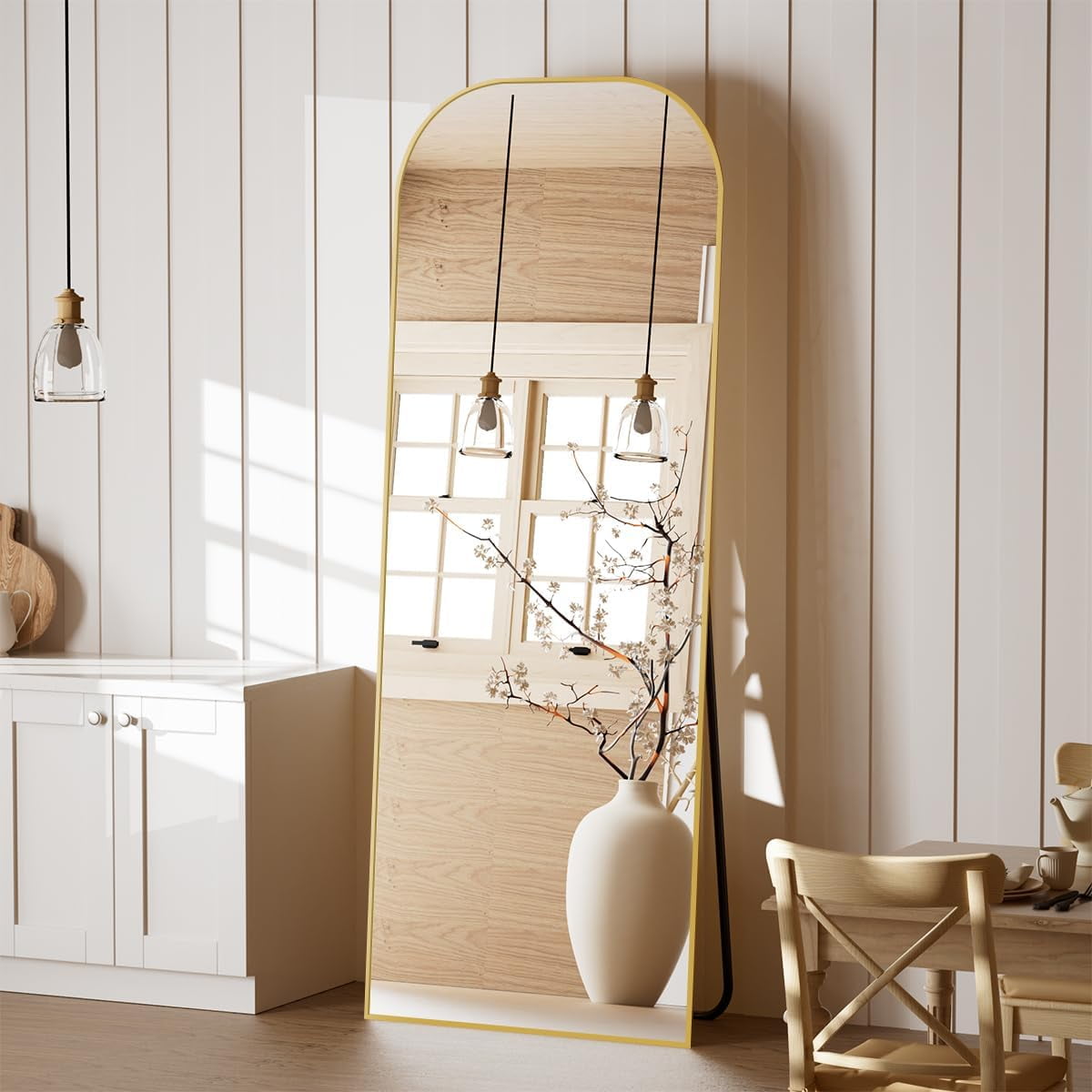 Wooden Floor Mirror Stand - 9.82x2.95 Inch Holder & Display Rack For Full-Length Mirrors - View #10
