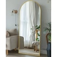 thumbnail image 1 of Full Length Mirror, 57"x19" Floor Mirror, Floor Standing Mirror Freestanding Full Body Mirror with Stand for Bedroom, Hanging Mounted Mirror for Living Room Cloakroom, Gold, 1 of 12