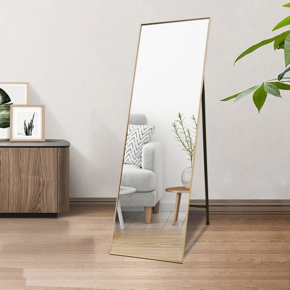 FullLength Mirror, 65"x22", Large Rectangle Bedroom Mirror, Round