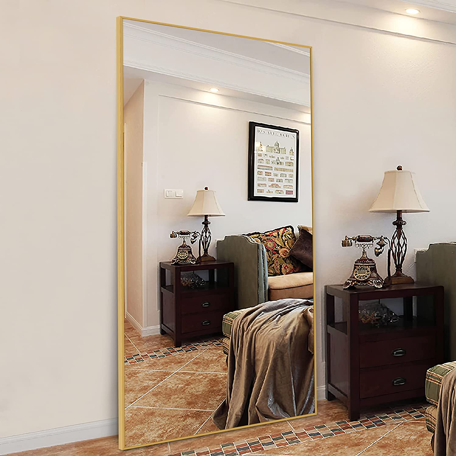 Full Length Mirror, 71" x 27" Oversized Floor Mirror with Stand