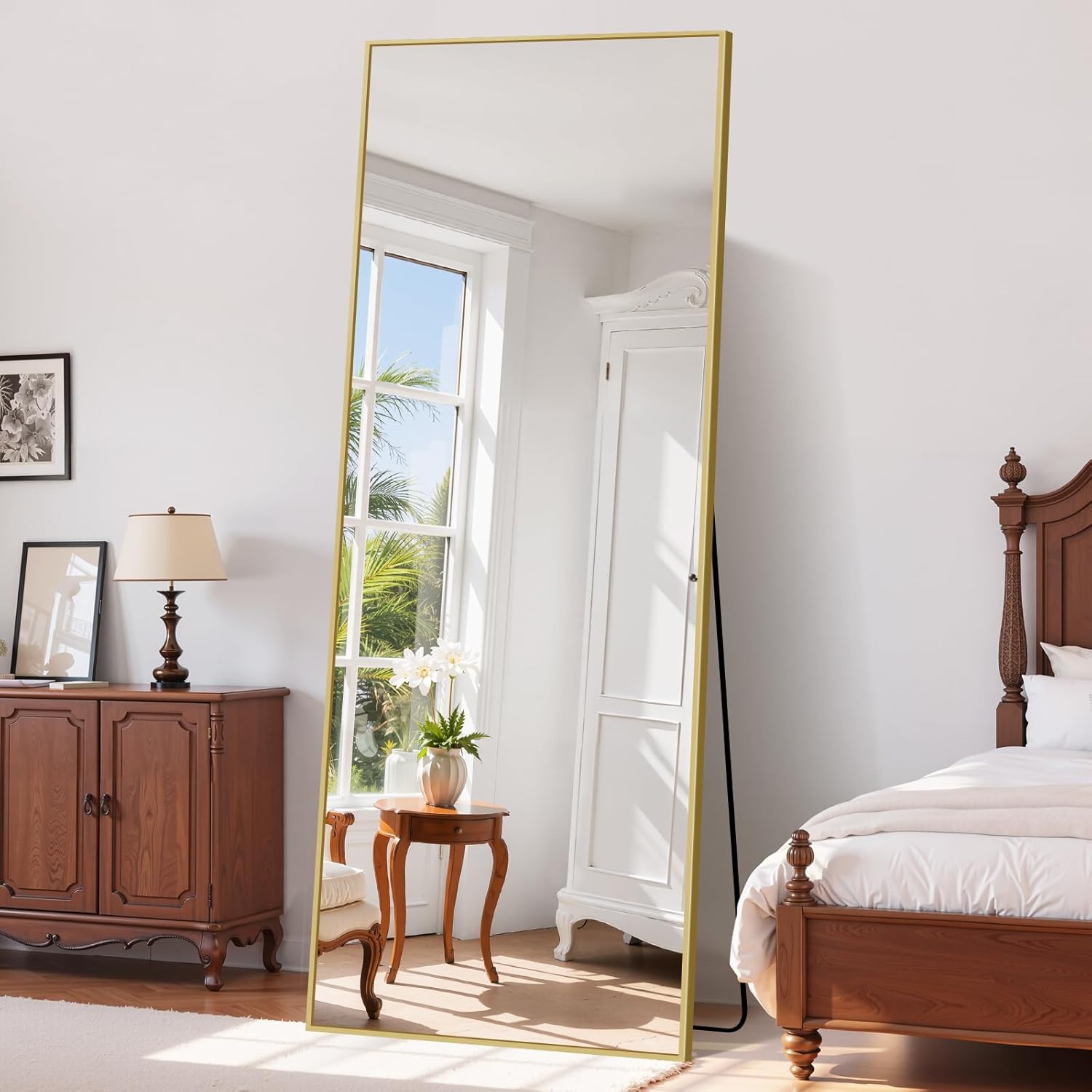 Full Length Mirror, 71"x26" Gold Floor Mirror, Full Body Mirror with ...