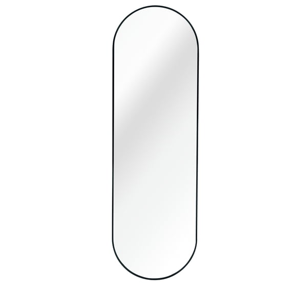 Full Length Mirror Black 63 x 20IN Pill Shaped Full Lenghth Mirror or Bathroom mirror,Full Body Mirror