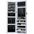 Full Length Mirror Jewelry Armoire with Lights and Locking Door