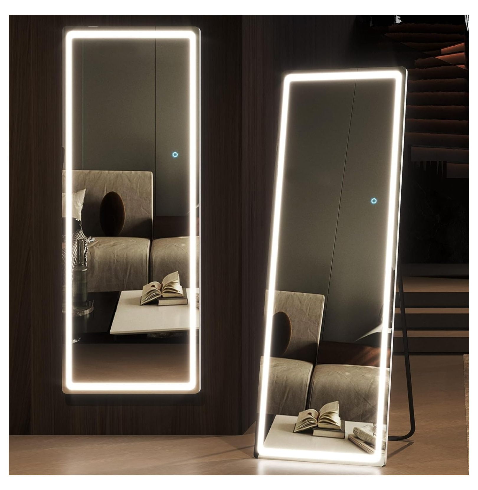 Full Length Mirror with Lights, LED Mirror, 63" x 20" Full Body Mirror