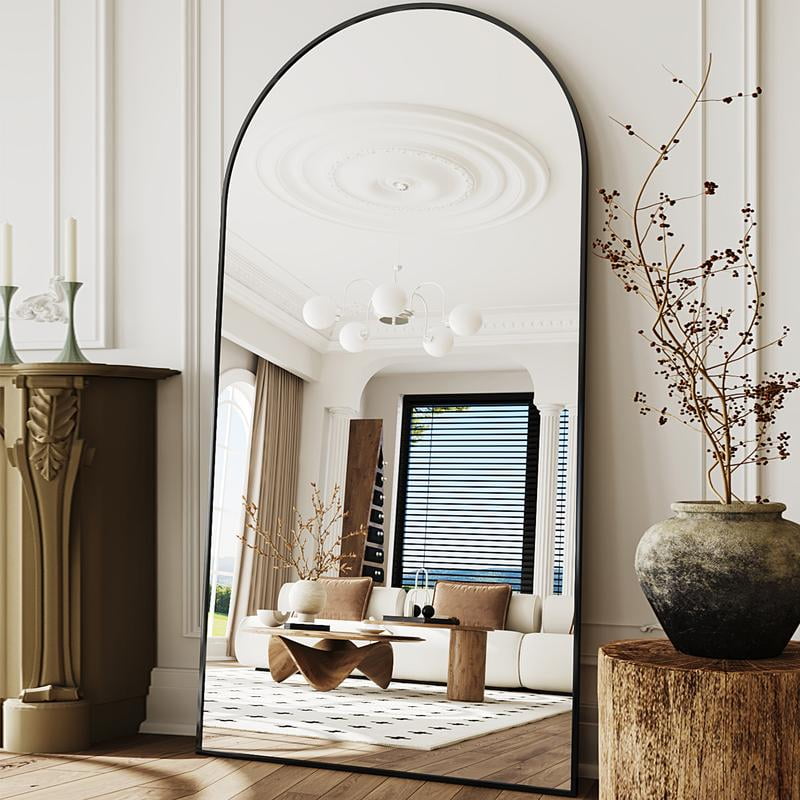 Full Length Mirror, Oversized Arched Floor Mirror Freestanding, Full ...