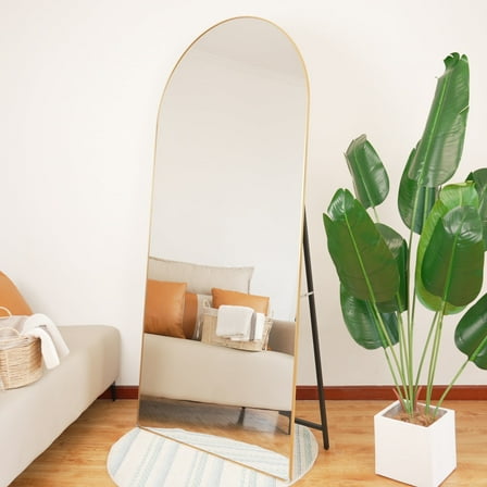 Full Length Mirror, Standing Floor Full Body Mirror, Wall-Mounted