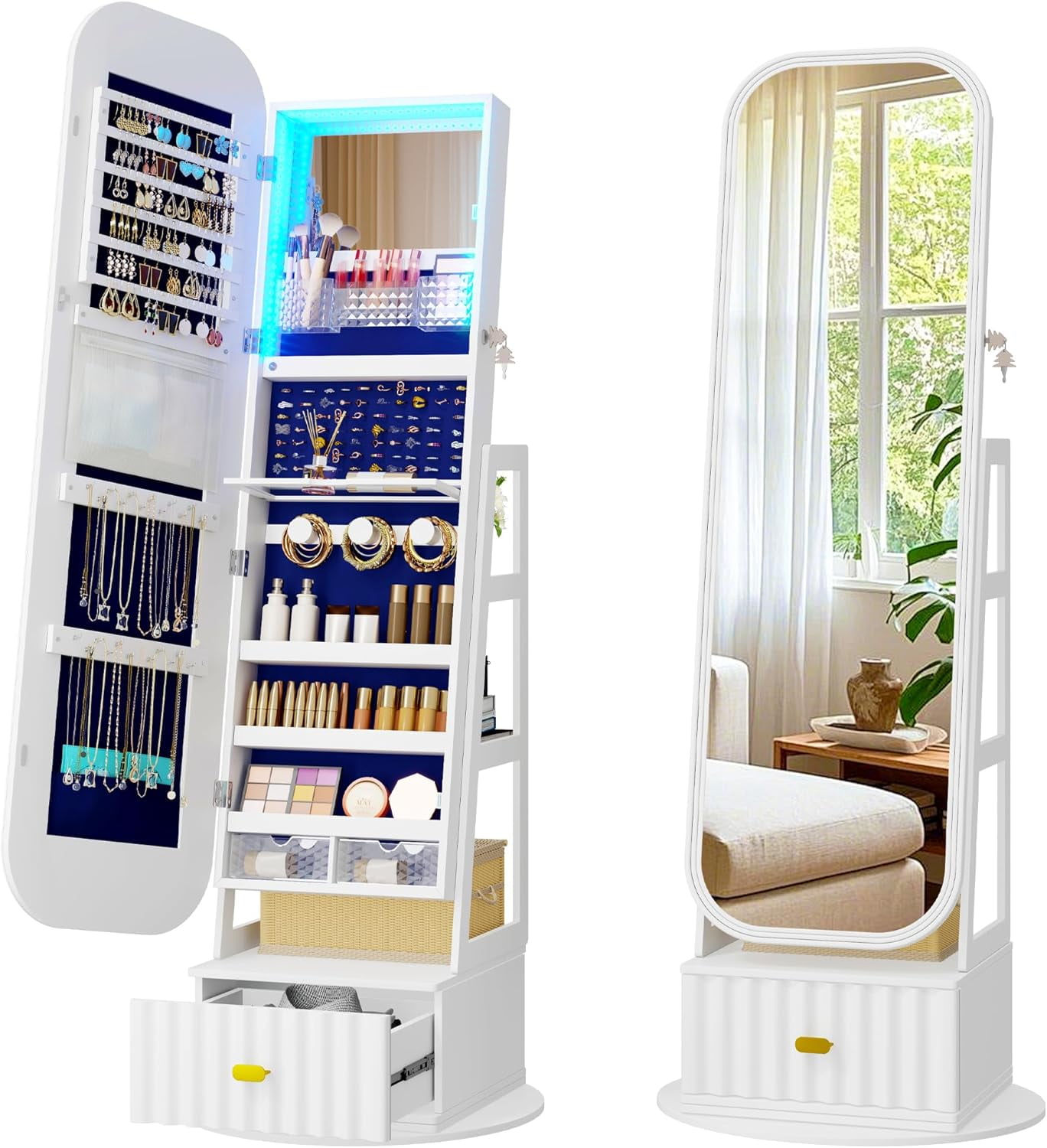 Full Length Mirror with Storage, 61