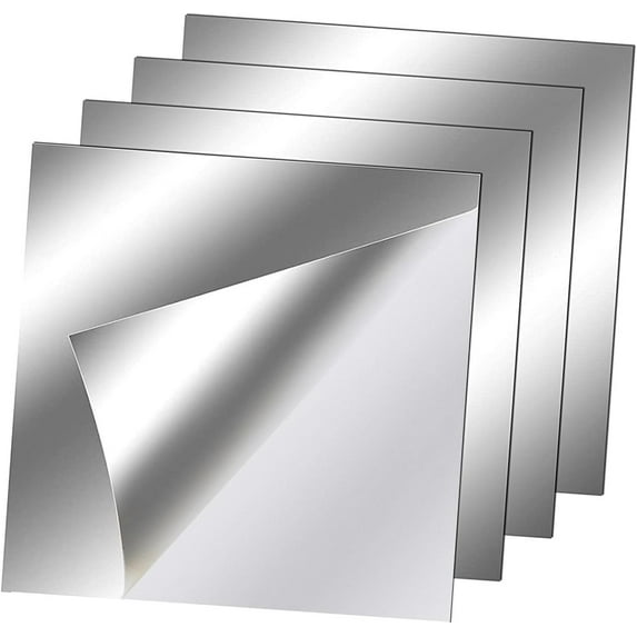 Full Length Mirror Tiles, Frameless Wall Mirror 4pcs, Vanity Mirror, Body Mirror, Gym Mirrors for Home Gym, for Door, Closet, Room,