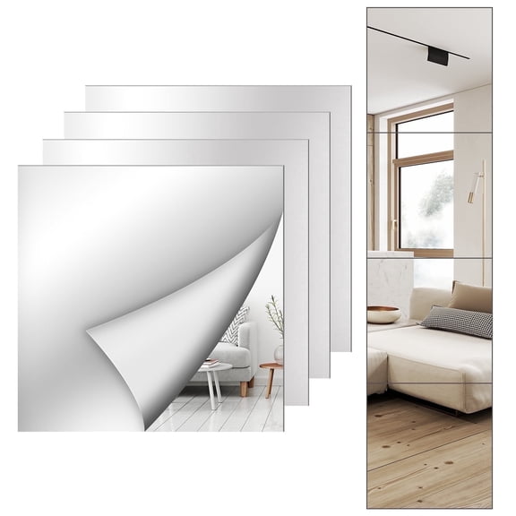 Full Length Mirror Wall ,Acrylic Mirrors Tiles for Home Gym,Lightweight Shatter-Resistant Wall-Mounted Gym Mirrors with Space-Saving Design