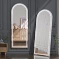 thumbnail image 1 of Full Length Mirror with Lights,Floor Mirror, Standing Lighted Mirror, Full Body Mirror with Aluminum Frame3 Color 60"X 20", 1 of 9