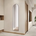 thumbnail image 1 of Full Length Mirror with Stand, 59"x16" Floor Mirror, Thin Aluminum Alloy Frame Full Body Mirror with Shatter Proof Glass, 1 of 6