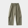 thumbnail image 1 of Full Length Pants For Toddler Boys Girls Pull On Casual Pants Kids' Water Resistant Hiking Pants Quick Dry Lightweight Relaxed Fit Pocket Drawstring Joggers Pants, 1 of 5