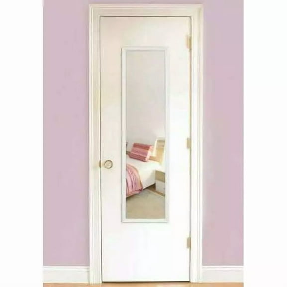 Full-Length Rectangular Mirror 13X49 Home Decor Hanging Hardware Mirror White
