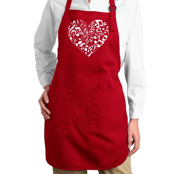 Full Length Word Art Apron - Heart Notes