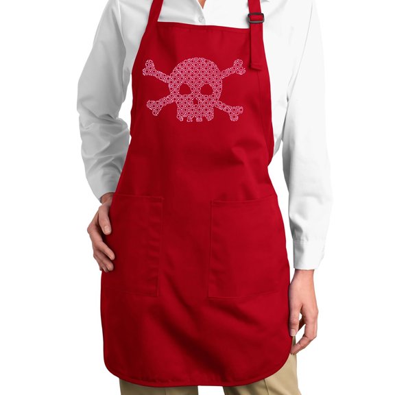 Full Length Word Art Apron - XOXO Skull