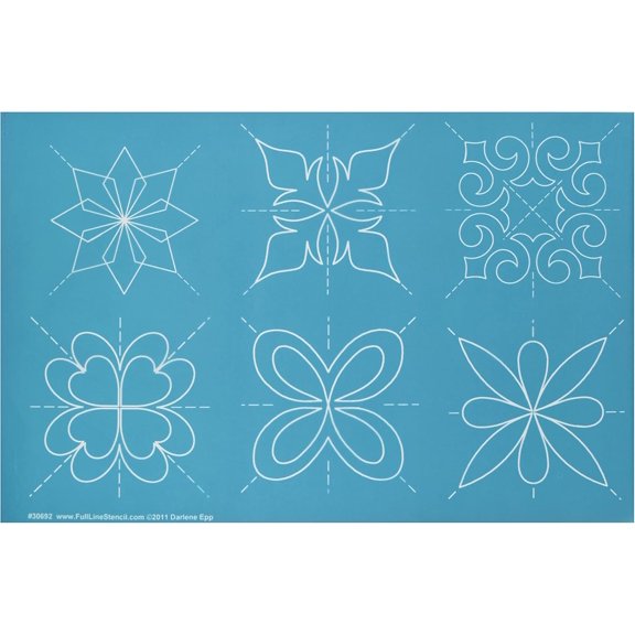 Full Line Stencil Score Of Four Motif For Quilting Continuous Line Template For Long Arm Quilting Nylon Mesh (30692)