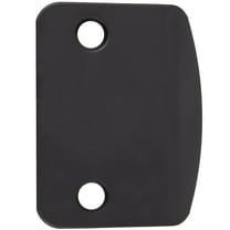 Full Lip Round Corner Blank Strike Plate, 2-1/4 Inches, 1-5/8" Center-to-Center, Matte Black by Stone Harbor Hardware