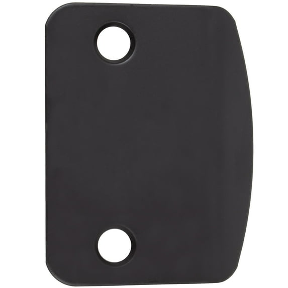 Full Lip Round Corner Blank Strike Plate, 2-1/4 Inches, 1-5/8" Center-to-Center, Matte Black by Stone Harbor Hardware