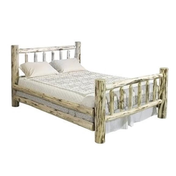 Full Log Bed - Clear Lacquer - Full Size