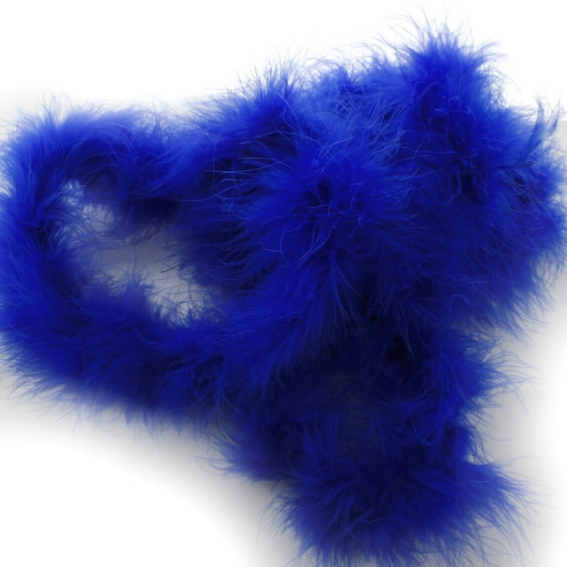 Full Marabou Feather Boa 2 Yards Royal Blue
