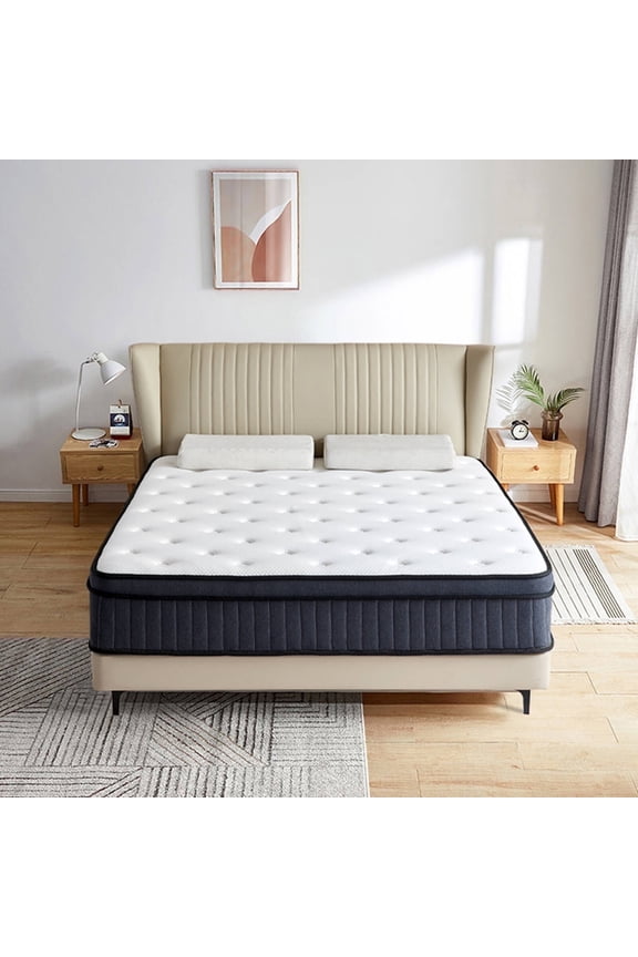 Full Mattress, 10 Inch Memory Foam Mattress in a Box, Individual Pocket Spring Mattress with Motion Isolation and Pressure Relief, Medium Firm, CertiPUR-US