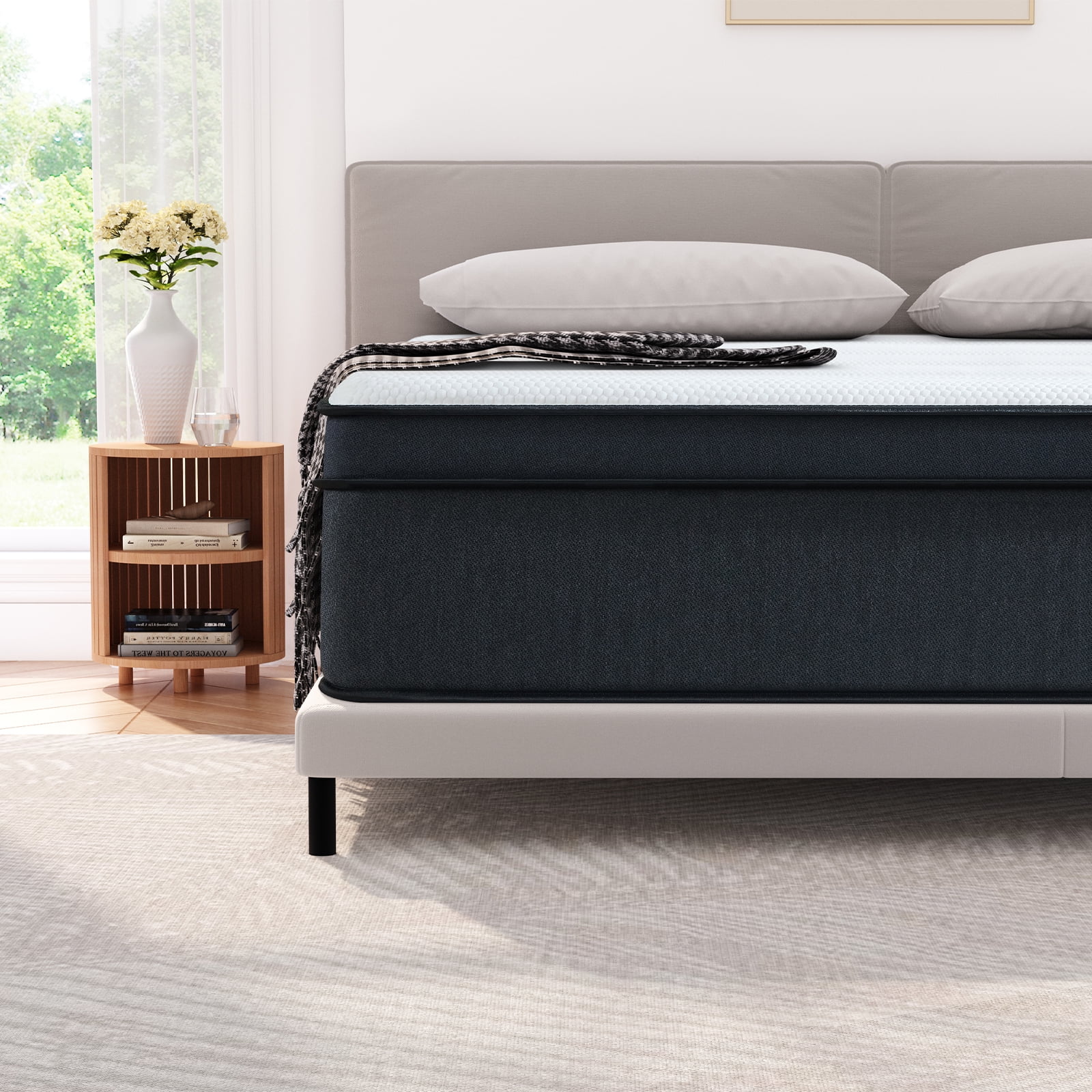 Full Mattress, 10 inch Hybrid Mattress Medium Firm Innerspring Mattress