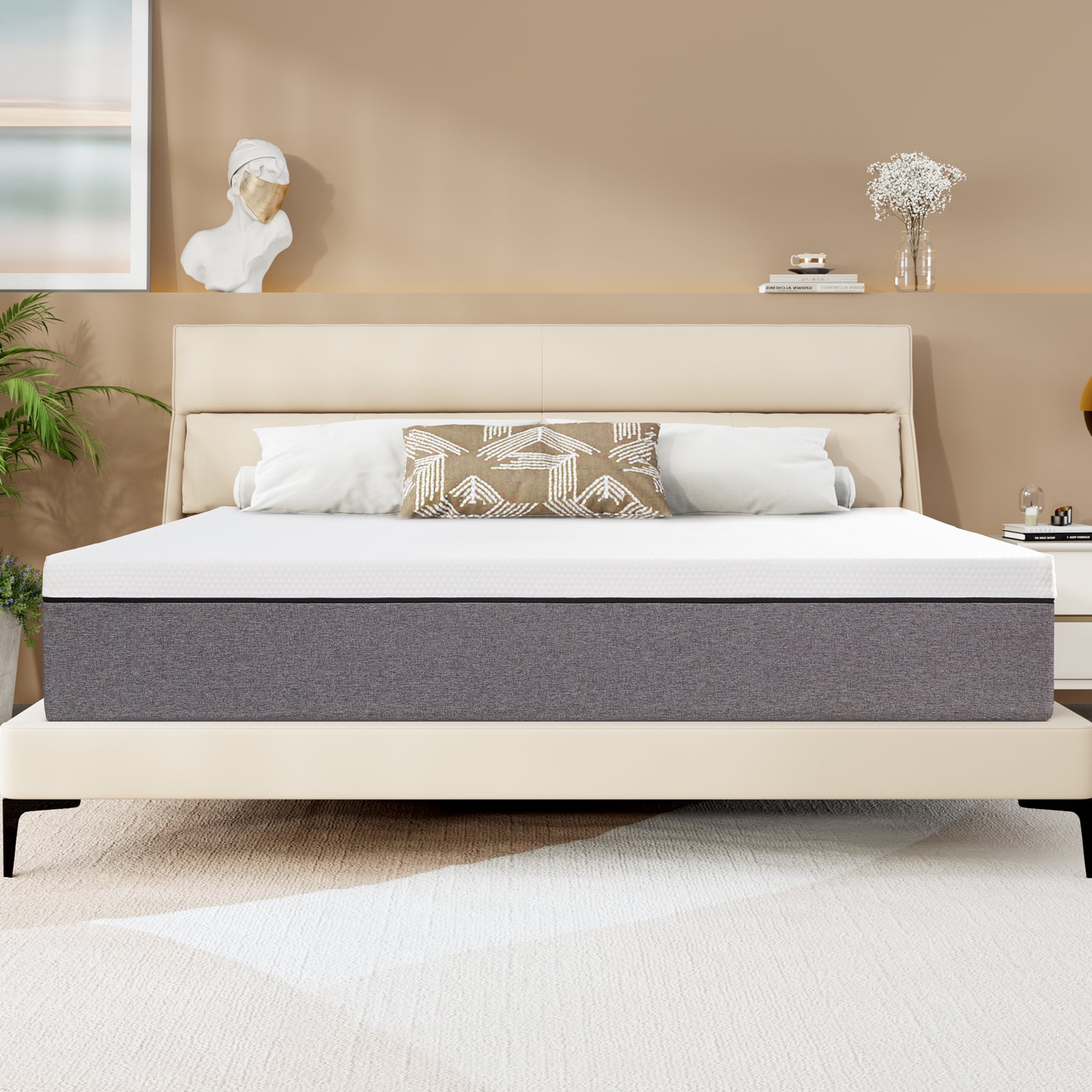 Full Size Mattress, Telino 10 inch Full Memory Foam Mattress in a Box with Breathable Cover