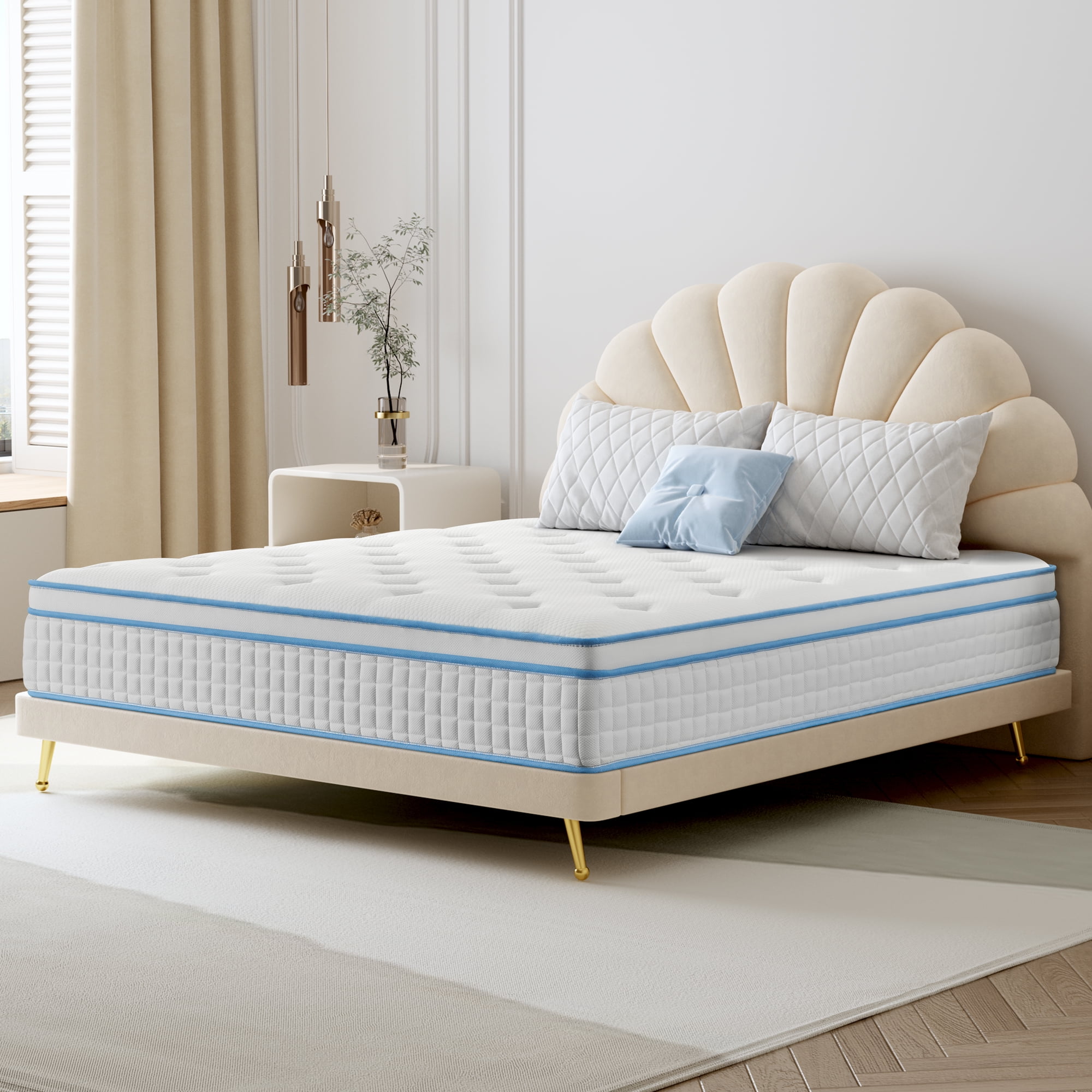 Full Size Mattress, Telino 12" Full Hybrid Mattress, Gel Memory Foam Individually Pocket Innerspring Mattress in a Box