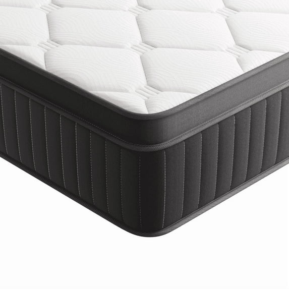 Babo Care 12 inch Full Size Hybrid Plush Mattress,Individually Wrapped Pocket Coils Innerspring Mattress, Memory Foam Mattress In a Box,CertiPUR-US Certified