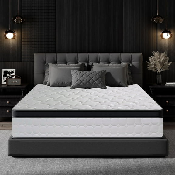 Full Mattress, 12 Inch Hybrid Memory Foam Mattress in a Box, Pressure Relief