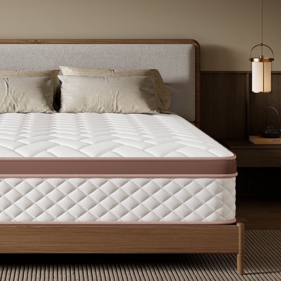 Mronae 12-inch Full Hybrid Mattress, Medium Firm Feel for Pressure Relief & Support, Motion Isolation, Adult