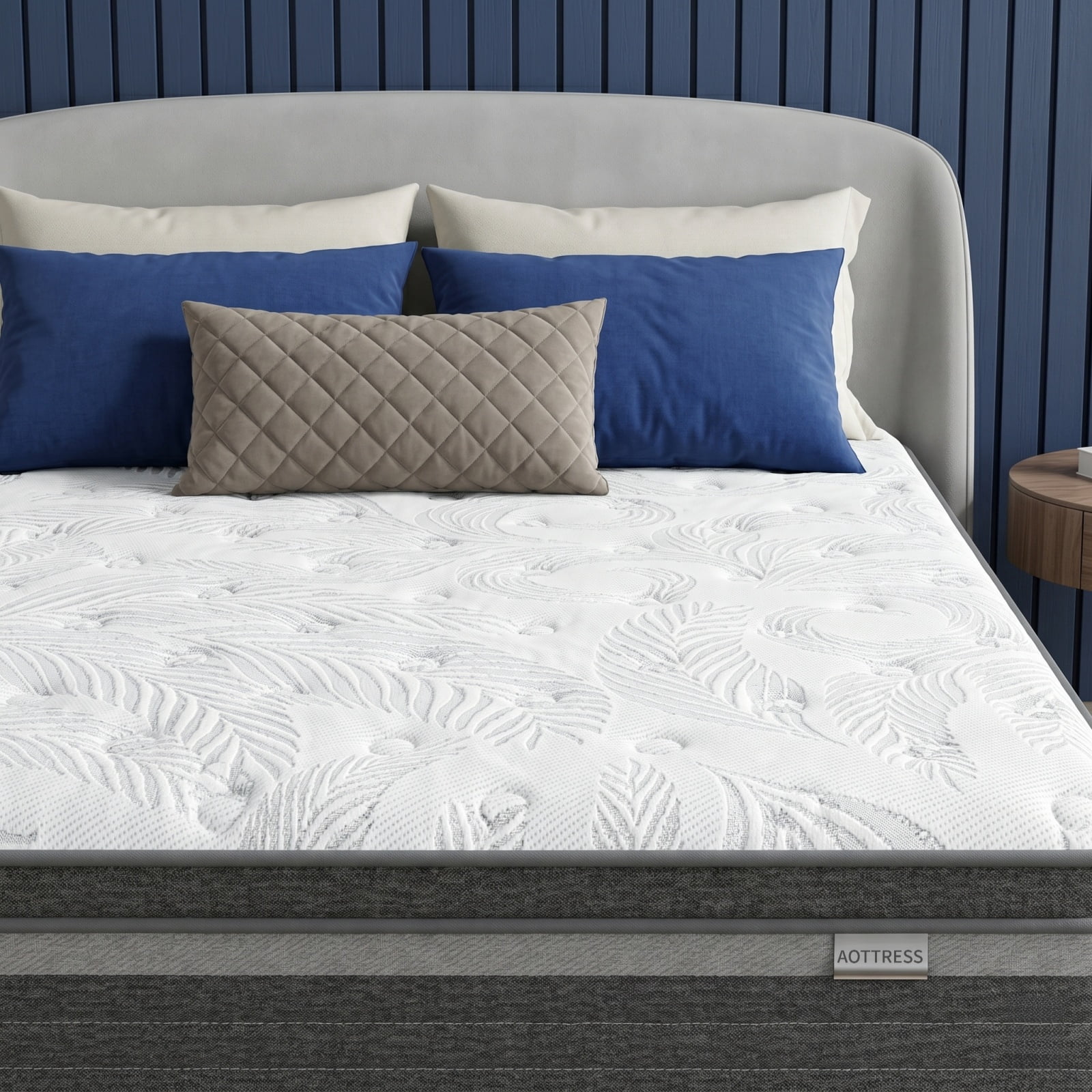 AOTTRESS 12 inch Full Size Mattress in a Box, Medium Firm Hybrid Cooling Gel Memory Foam for Kids ,Back Pain Adults, Motion Isolation & CertiPUR-US Certified