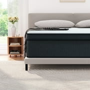 King Mattress, 12 inch Hybrid Mattress Medium Plush Innerspring Mattress in a Box, 76"X80"X12"