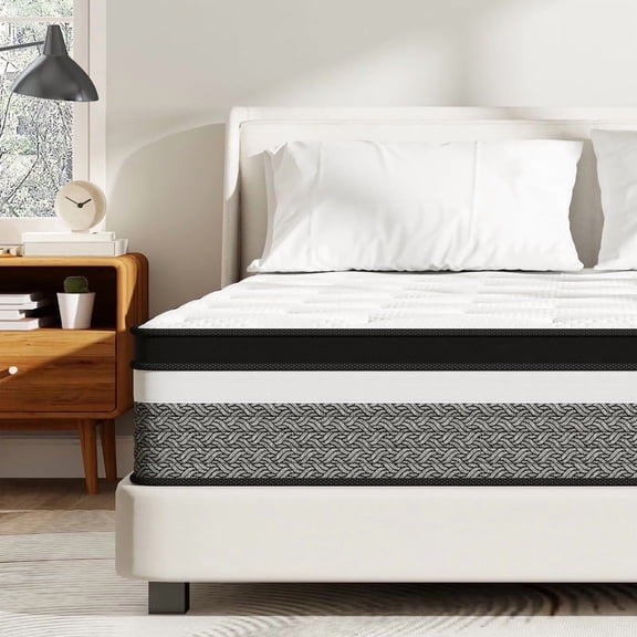Full Mattress 12 inch with Gel Memory Foam, Pocket Springs, Medium Firm, Mattress in a Box